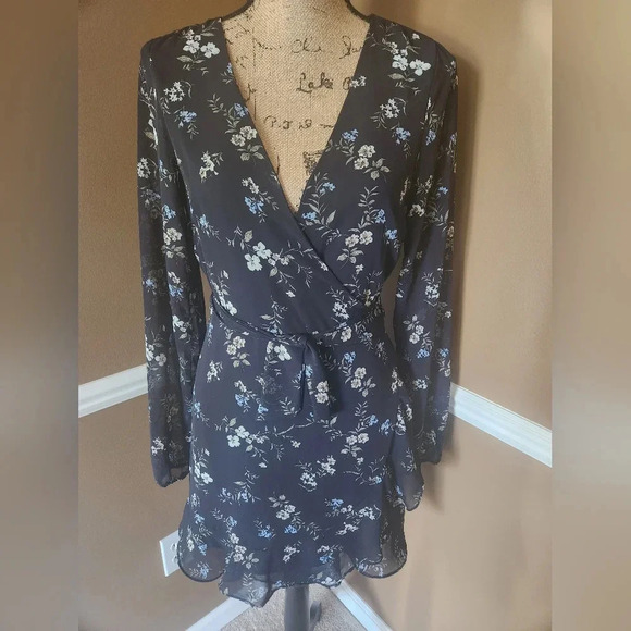 NWT Grade & Gather Blue Floral Summer Dress - Picture 1 of 7